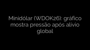 ​Minidólar (WDOK26): gráfico mostra pressão após alívio global 